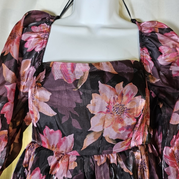 2/$20 Thirty Thirty LA L Puff Sleeve Floral Dress - Picture 3 of 11
